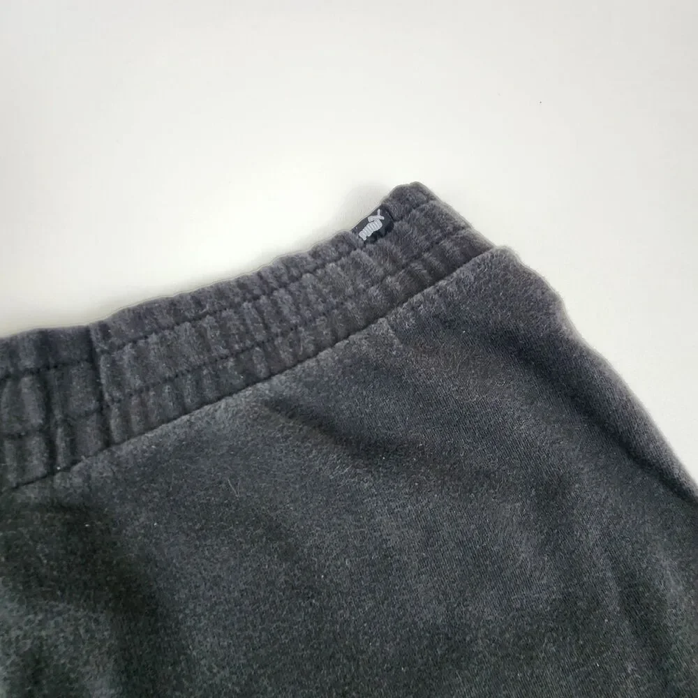 Puma Shorts Men's Large Black Fleece Big Logo Athletic Casual Lounge